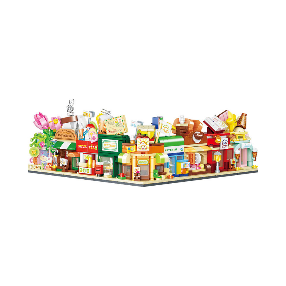 GUDI 40801 Mini City Street view L-shaped 9 types
