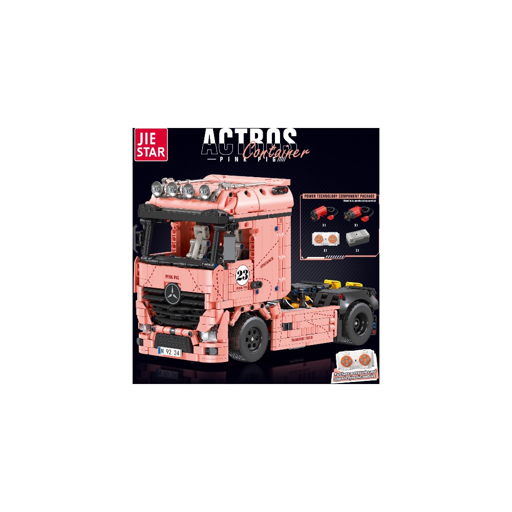 JIESTAR JJ9224 Mercedes-Benz Actros Pink Pig Tractor Truck